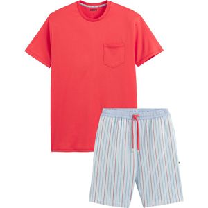 Korte pyjama met ronde hals DODO. Katoen materiaal. Maten XL. Rood kleur