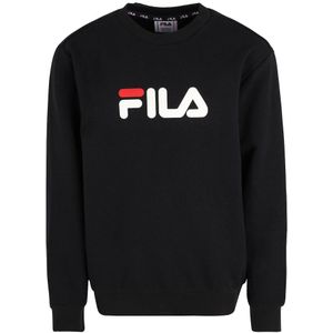 Sweater in molton met ronde hals FILA. Geruwd molton materiaal. Maten 16 jaar - 162 cm. Zwart kleur