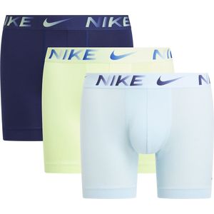 Set van 3 lange effen boxershorts Dri fit NIKE. Polyester materiaal. Maten XL. Blauw kleur