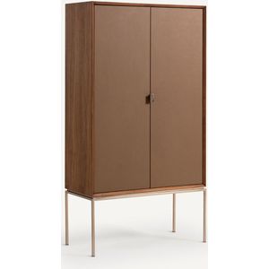 Kast notenhout/leer, Delina