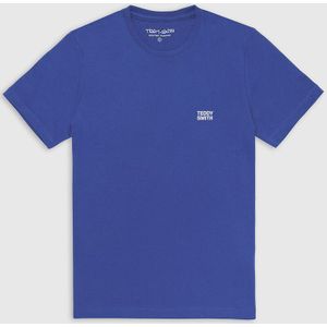 T-shirt met korte mouwen TEDDY SMITH. Katoen materiaal. Maten 16 jaar - 174 cm. Blauw kleur
