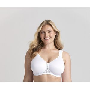 Voorgevormde BH Smooth Lacy MISS MARY OF SWEDEN. Polyester materiaal. Maten 100E FR - 85E EU. Wit kleur