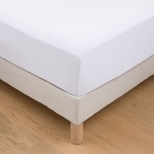Matrasbeschermer in badstof LA REDOUTE INTERIEURS.  materiaal. Maten 140 x 190 cm. Wit kleur