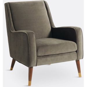 Fauteuil (Y) LA REDOUTE INTERIEURS. Polyester materiaal. Maten 1-zit. Kastanje kleur