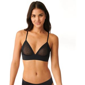 Bralette BH S by Superb SLOGGI. Polyamide materiaal. Maten XS. Zwart kleur