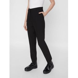 Strakke broek, standaard taille PIECES. Polyester materiaal. Maten S. Zwart kleur