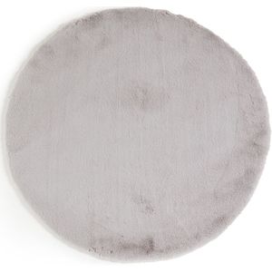 Rond tapijt, voor kinderen, donzige stof, Mouflette LA REDOUTE INTERIEURS. Polyester materiaal. Maten diameter 100 cm. Grijs kleur