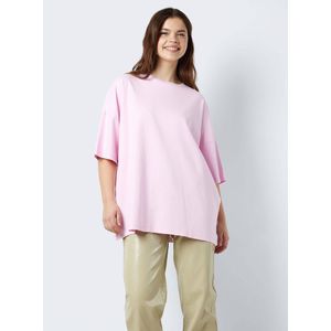 Oversized T-shirt, korte mouwen NOISY MAY. Katoen materiaal. Maten S/M. Roze kleur