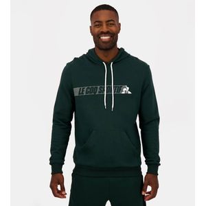 Hoodie met grafisch logo LE COQ SPORTIF. Katoen materiaal. Maten M. Groen kleur