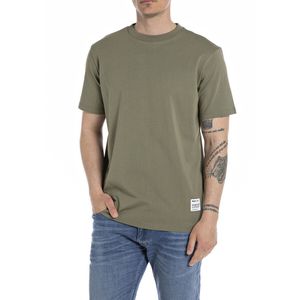 T-shirt met ronde hals REPLAY. Katoen materiaal. Maten S. Groen kleur