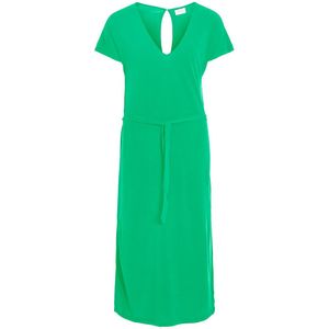 Midi jurk, korte mouwen VILA. Tencel/lyocell materiaal. Maten S. Groen kleur