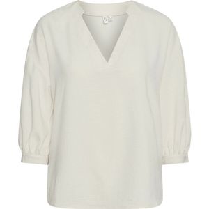 Blouse met pofmouwen, V-hals VERO MODA. Polyester materiaal. Maten S. Beige kleur