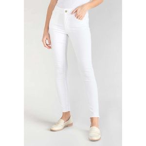 Slim jeans met hoge taille LE TEMPS DES CERISES. Denim materiaal. Maten 31 US - 38/40 EU. Wit kleur