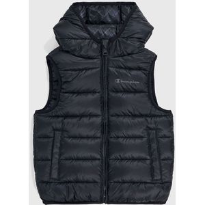 Bodywarmer met kap CHAMPION. Polyester materiaal. Maten 9/10 jaar - 132/138 cm. Zwart kleur