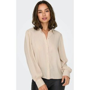 Blouse met lange mouwen JDY. Polyester materiaal. Maten XS. Beige kleur