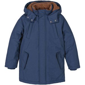 Warme parka met kap, halflang LA REDOUTE COLLECTIONS. Polyester materiaal. Maten 5 jaar - 108 cm. Blauw kleur