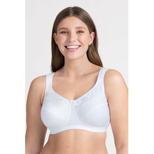 BH zonder beugels Cotton Now MISS MARY OF SWEDEN. Katoen materiaal. Maten 105D FR - 90D EU. Wit kleur