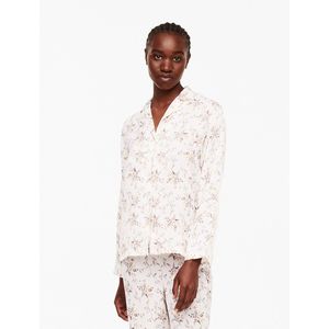 Pyjamavest met lange mouwen, homewear, in satijn, Mel PASSIONATA. Polyester materiaal. Maten L. Multicolor kleur