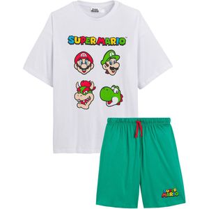 Pyjashort Super Mario SUPER MARIO. Katoen materiaal. Maten XL. Wit kleur
