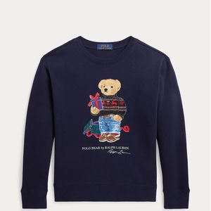 Sweater met ronde hals POLO RALPH LAUREN. Geruwd molton materiaal. Maten S. Blauw kleur