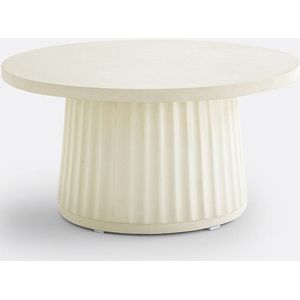 Salontafel in cementvezel, Cannelli LA REDOUTE INTERIEURS. Cement materiaal. Maten één maat. Beige kleur