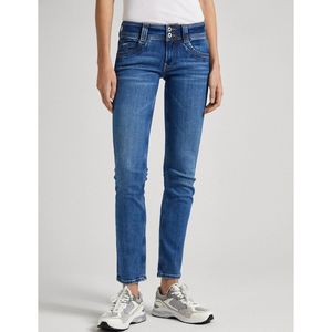 Slim jeans, lage taille PEPE JEANS. Denim materiaal. Maten Maat 30 US - Lengte 30. Blauw kleur