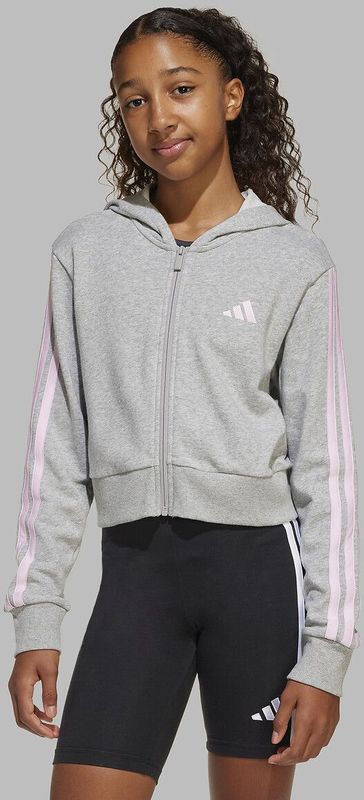 Hoodie in molton ADIDAS SPORTSWEAR. Molton materiaal. Maten 15/16 jaar - 159/162 cm. Grijs kleur