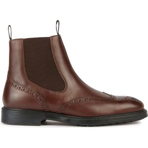 Ademende chelsea bottines Tiberio GEOX. Leer materiaal. Maten 42. Kastanje kleur