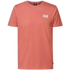 T-shirt met ronde hals en logo PETROL INDUSTRIES. Katoen materiaal. Maten XL. Oranje kleur
