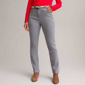 Denim stretch jeans, recht model ANNE WEYBURN. Denim materiaal. Maten 36 FR - 34 EU. Grijs kleur