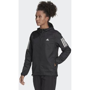 Jasje voor running met kap Own The Run adidas Performance. Polyester materiaal. Maten S. Zwart kleur