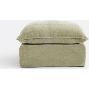 Poef in mêlee polyester poef, Odna LA REDOUTE INTERIEURS. Mêlee polyester materiaal. Maten één maat. Groen kleur