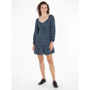 Jurk met lange mouwen, bloemenprint TOMMY JEANS. Viscose materiaal. Maten S. Blauw kleur