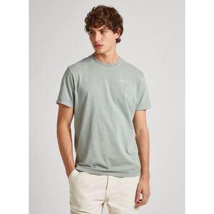 T-shirt met korte mouwen en klein logo PEPE JEANS. Katoen materiaal. Maten S. Blauw kleur