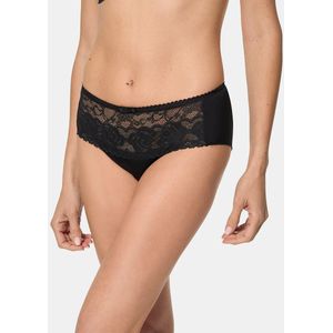 Midi slip Flower Elegance PLAYTEX. Kant materiaal. Maten 38 FR - 36 EU. Zwart kleur