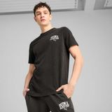 T-shirt met korte mouwen, verwassen effect Puma Class PUMA. Katoen materiaal. Maten M. Zwart kleur