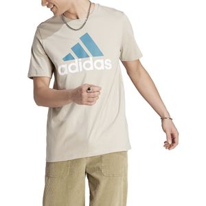 T-shirt in jersey, groot logo Essentials ADIDAS SPORTSWEAR. Katoen materiaal. Maten XS. Beige kleur