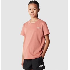 T-shirt met korte mouwen THE NORTH FACE. Katoen materiaal. Maten 12 jaar - 150 cm. Roze kleur