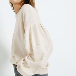 Sweater met ronde hals LA REDOUTE COLLECTIONS. Katoen materiaal. Maten L. Beige kleur