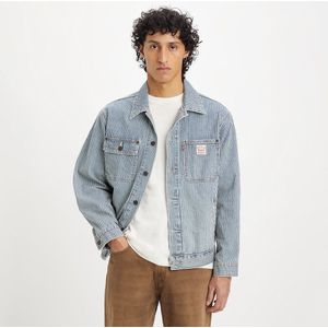 Gestreepte jas in jeans trucker LEVI'S. Katoen materiaal. Maten L. Blauw kleur