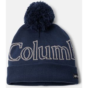 Muts met pompon junior COLUMBIA. Acryl materiaal. Maten één maat. Blauw kleur