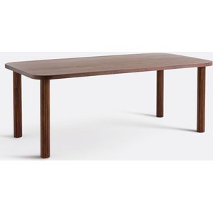 Set van 4 gecanneleerde tafelpoten, Alzar LA REDOUTE INTERIEURS. Hout, medium (MDF) materiaal. Maten 6 personen. Kastanje kleur