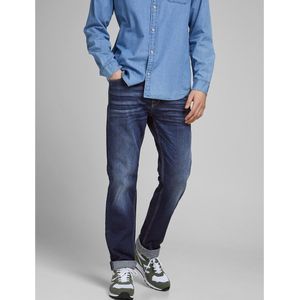 Rechte stretch jeans Clarck JACK & JONES. Katoen materiaal. Maten Maat 32 (US) - Lengte 36. Blauw kleur