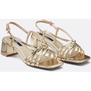 Sandalen met metalen hak Zoe PEPE JEANS. Katoen materiaal. Maten 36. Goudkleur kleur