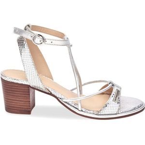 Leren sandalen met hak Lilon LES TROPEZIENNES PAR M BELARBI. Leer materiaal. Maten 36. Zilver kleur