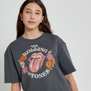 Cropped T-shirt Rolling Stones ROLLING STONES. Katoen materiaal. Maten XXXS. Grijs kleur