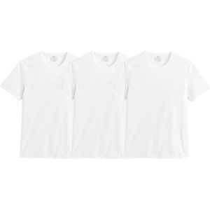Set van 3 T-shirts Ecodim, ronde hals DIM. Katoen materiaal. Maten M. Wit kleur