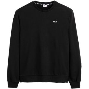 Sweater met ronde hals en klein logo Brustem FILA. Katoen materiaal. Maten XXL. Zwart kleur