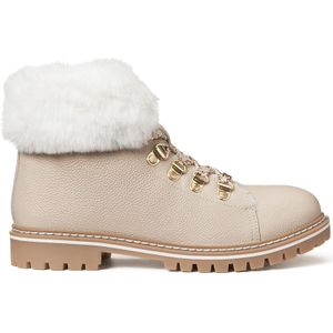 Gevoerde bottines in leer Lacen LES TROPEZIENNES PAR M BELARBI. Leer materiaal. Maten 37. Beige kleur