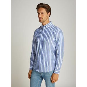Gestreept popeline flex overhemd TOMMY HILFIGER. Katoen materiaal. Maten XL. Blauw kleur